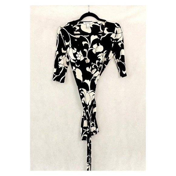 White House Black Market Silk Wrap Mini Dress - Picture 6 of 8